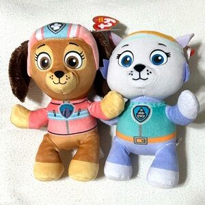 2 Paw Patrol Ty Beanie Babies: Liberty & Everest.